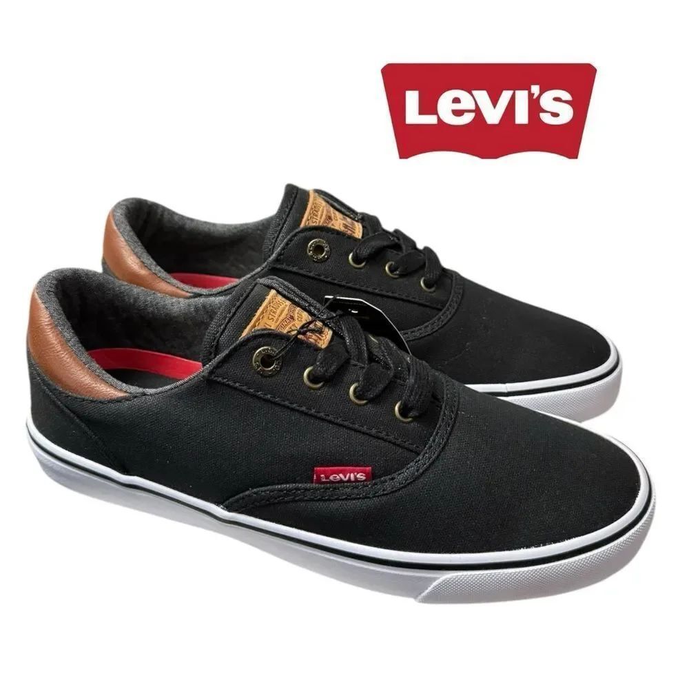 New Levi's 518211-01A Ethan CT CVS Black Men's Sneakers 7.5